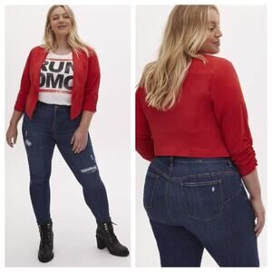 Torrid Women's Studio Crepe Classic Blazer Molten Lava Size 3X